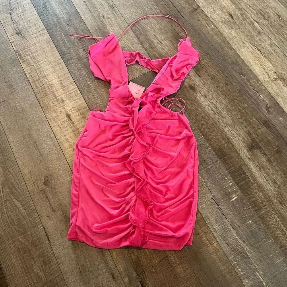 Blanc hot pink mini dress size S